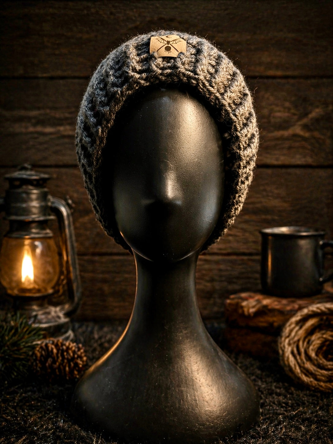 Gunmetal Drift Slouchy Beanie – Handmade Crochet Hat | Unisex