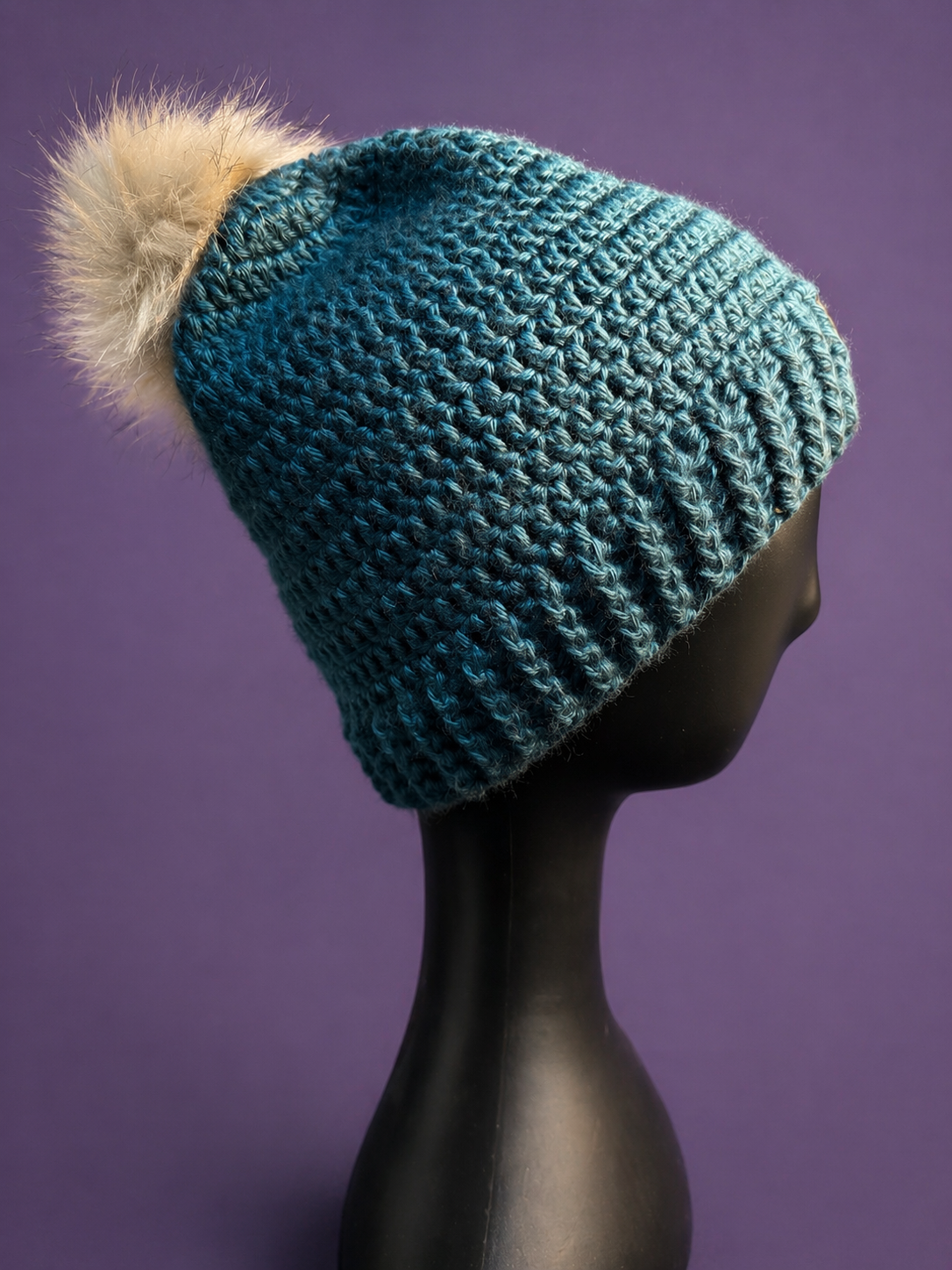 Everyday Essential Beanie – Removable Pom | Handmade Crochet Hat (Multiple Colors)