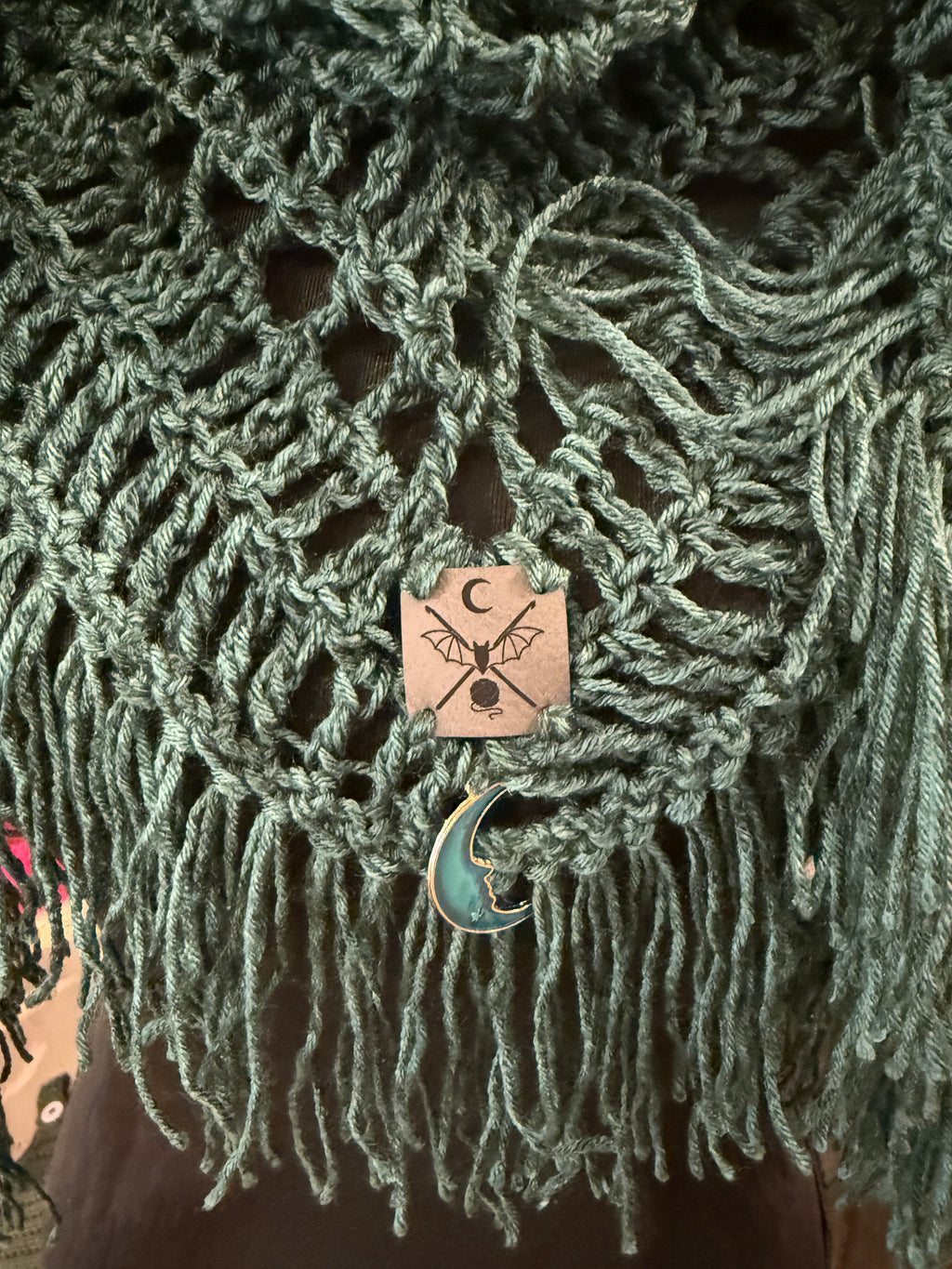 Ocean Teal Prayer Shawl | Hand Crocheted 3 Way Wearable Wrap