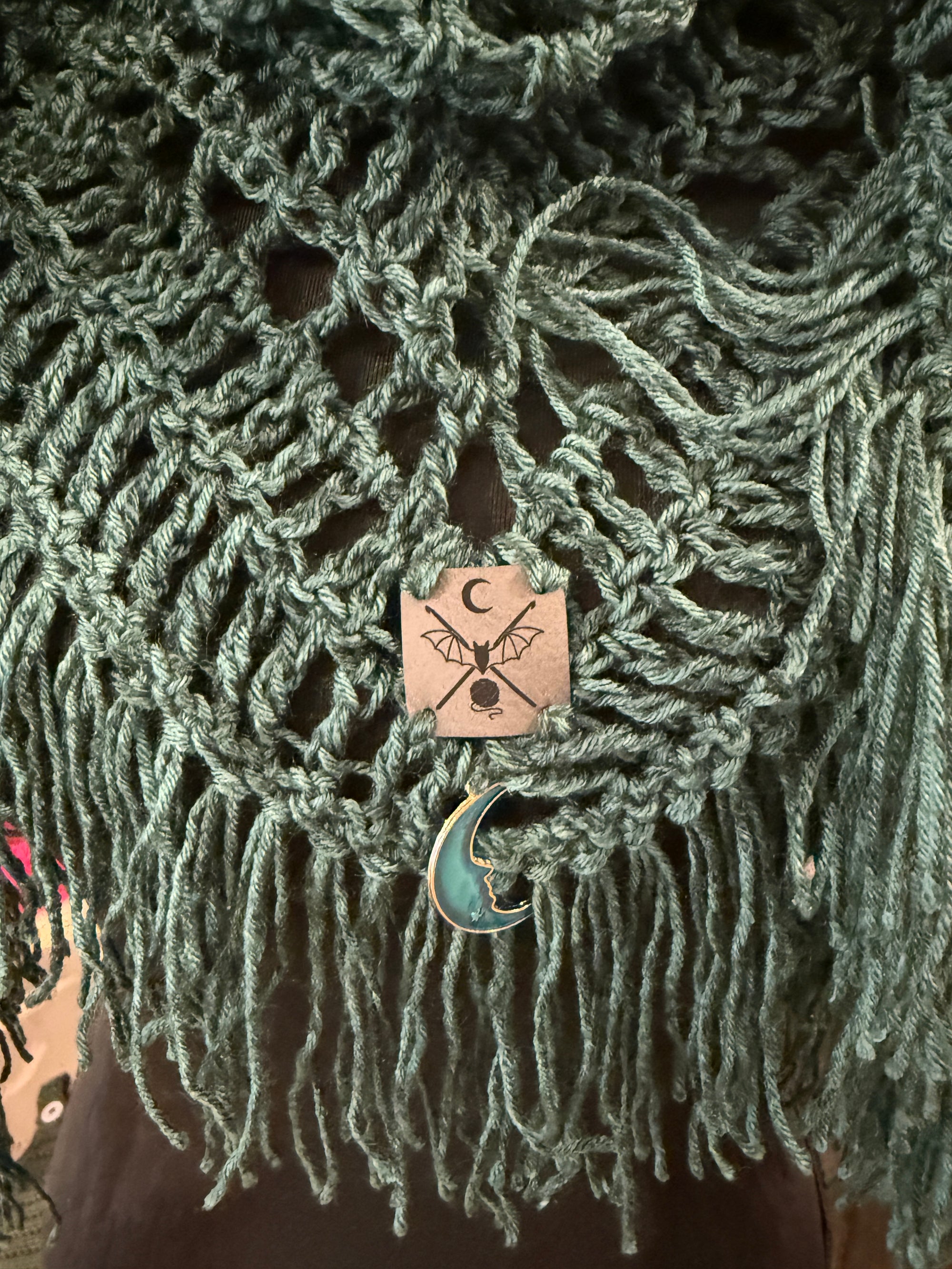 Ocean Teal Prayer Shawl | Hand Crocheted 3 Way Wearable Wrap