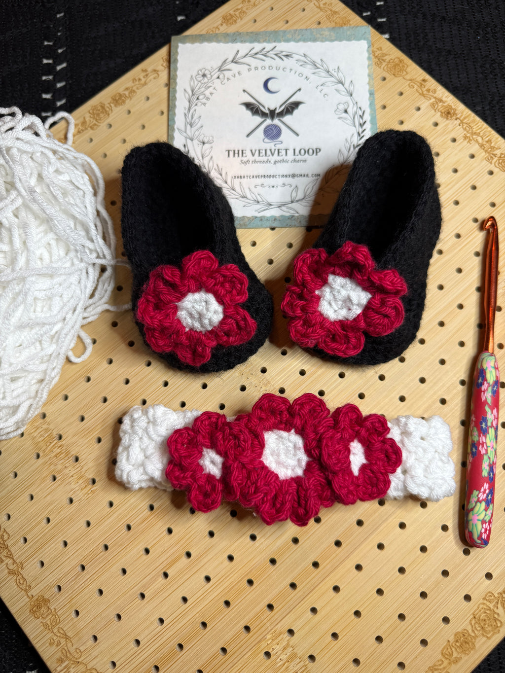 Tiny Kicks Baby Booties and Headband Set