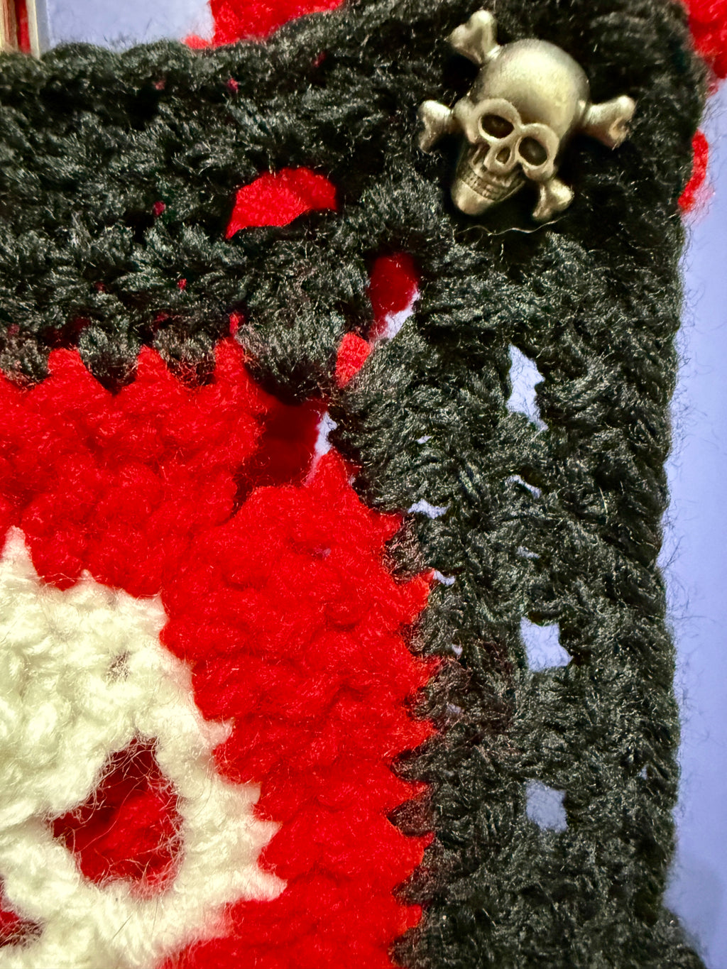 Crimson Rebel Overalls Set – 0–6 Months | Handmade Crochet with Matching Beanie