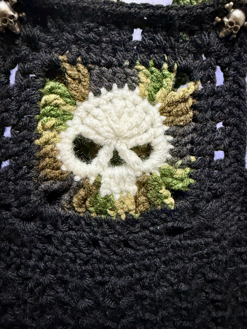 Outlaw Camo Overalls Set – 0–6 Months | Handmade Crochet with Matching Beanie