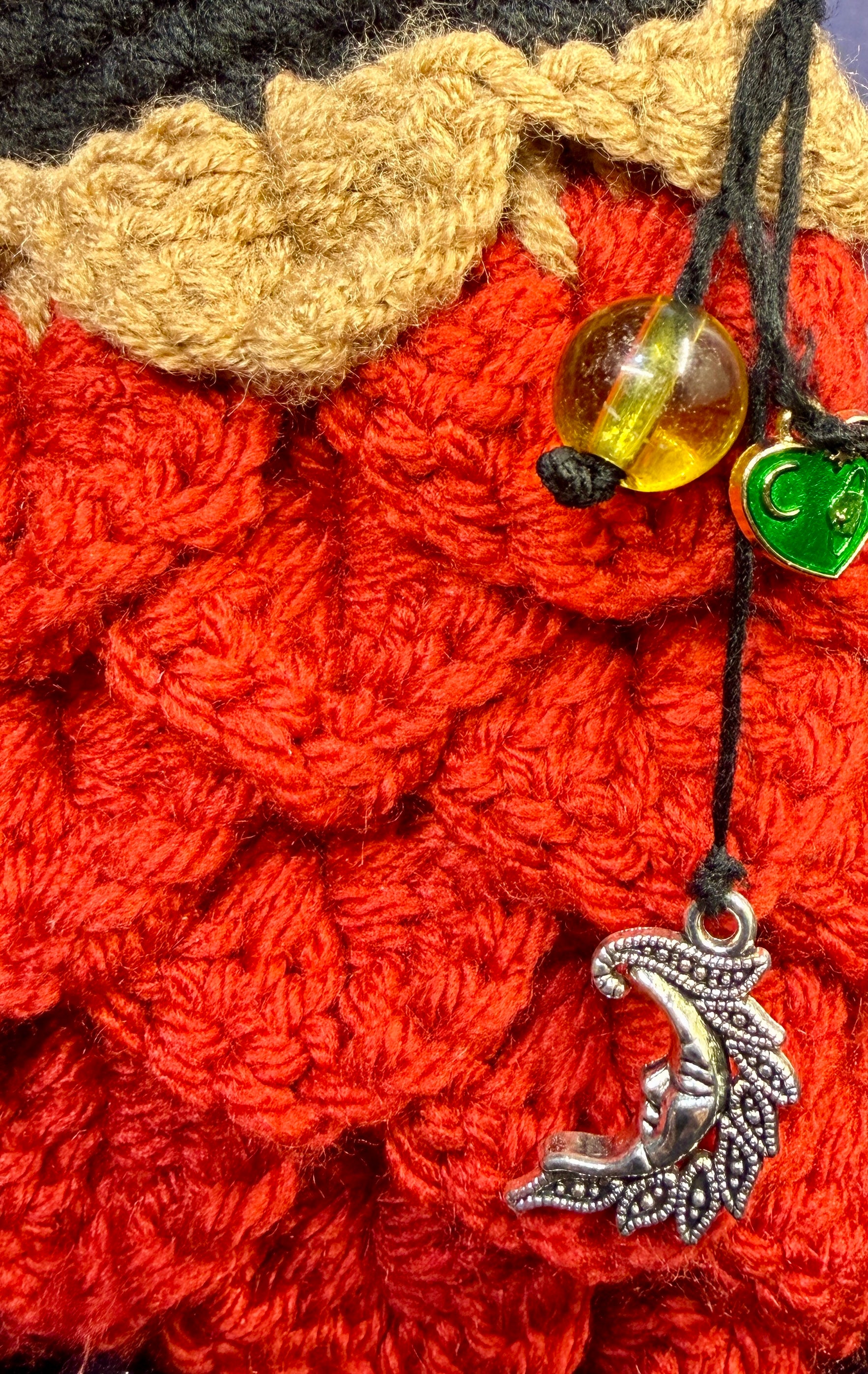Ember Dragon Scale Purse – Lined Crochet Bag | Handmade