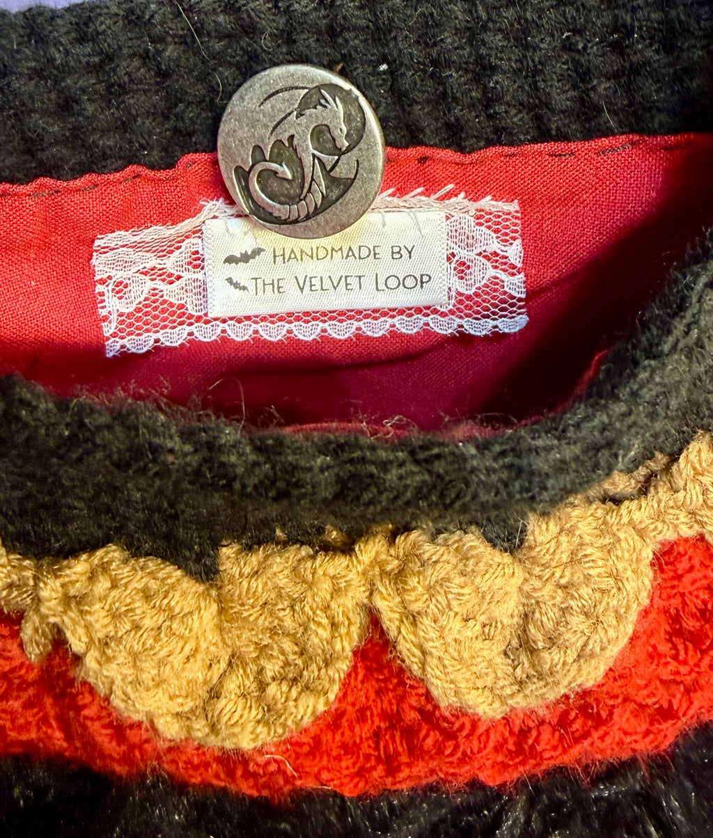 Ember Dragon Scale Purse – Lined Crochet Bag | Handmade