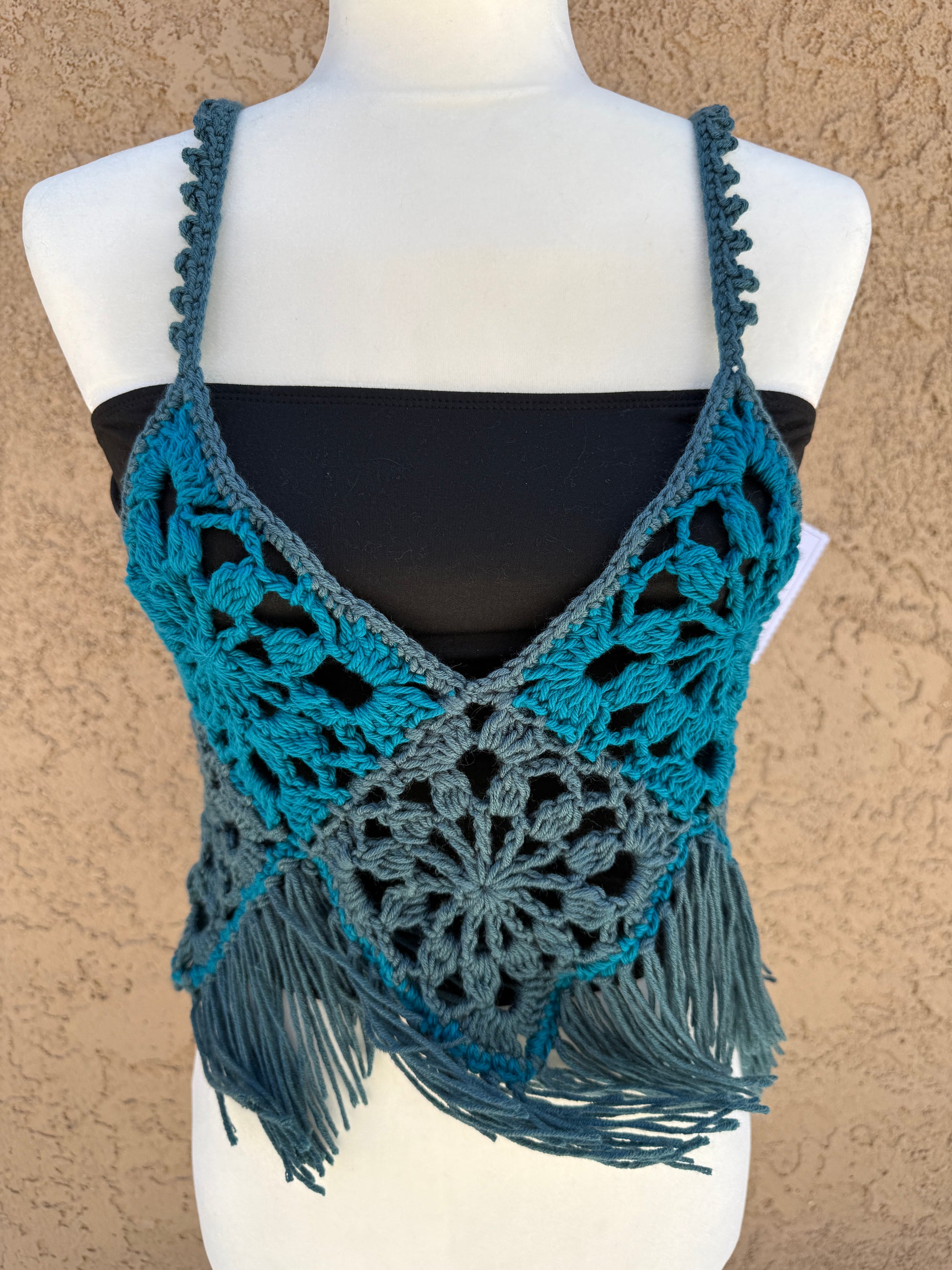 Crochet THE FRINGE BOHO Tank Top