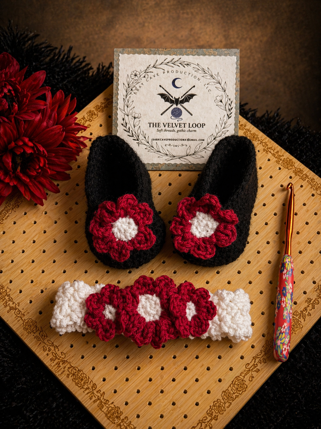 Tiny Kicks Baby Booties and Headband Set