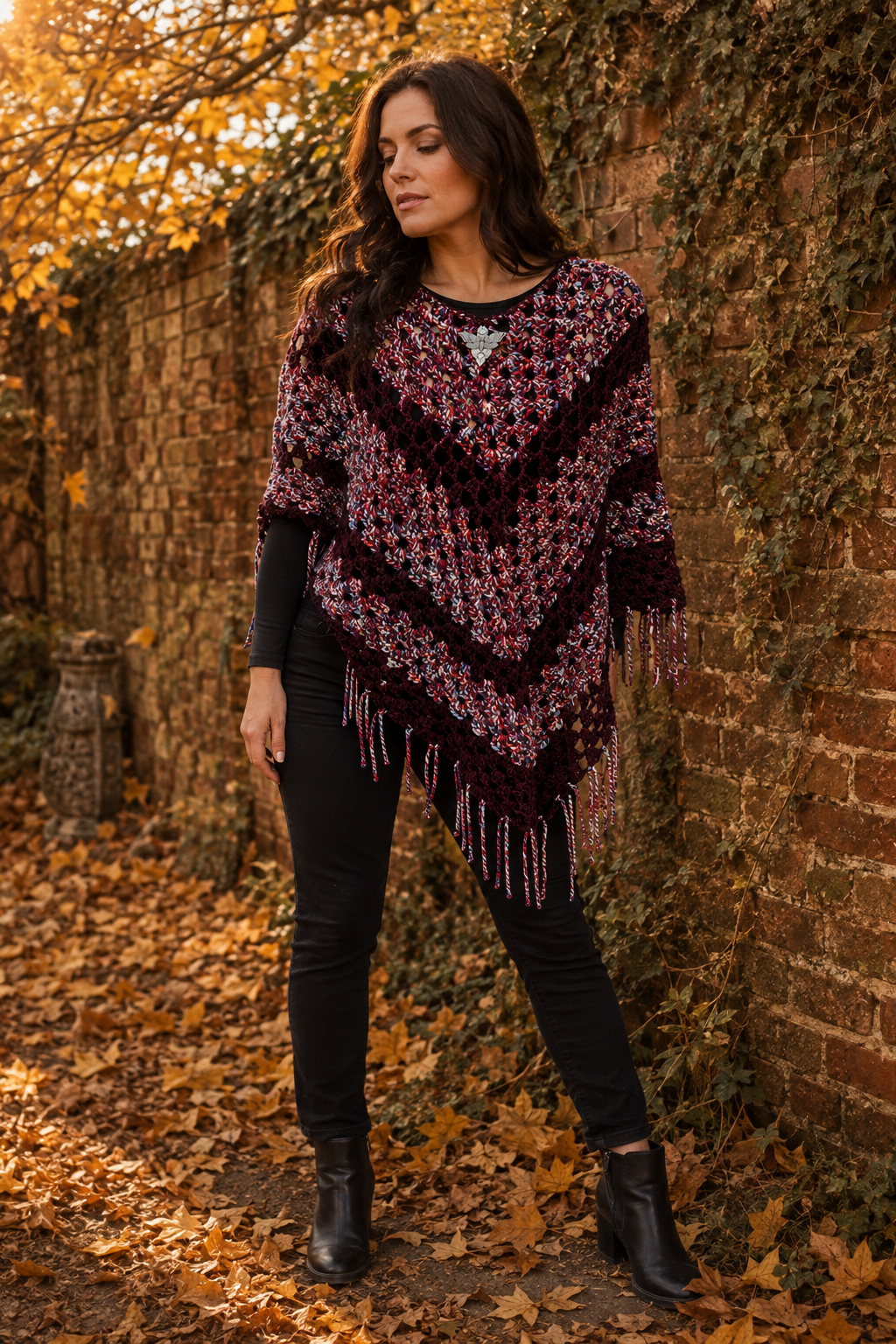 Poncho Cranberry Moth Adult size