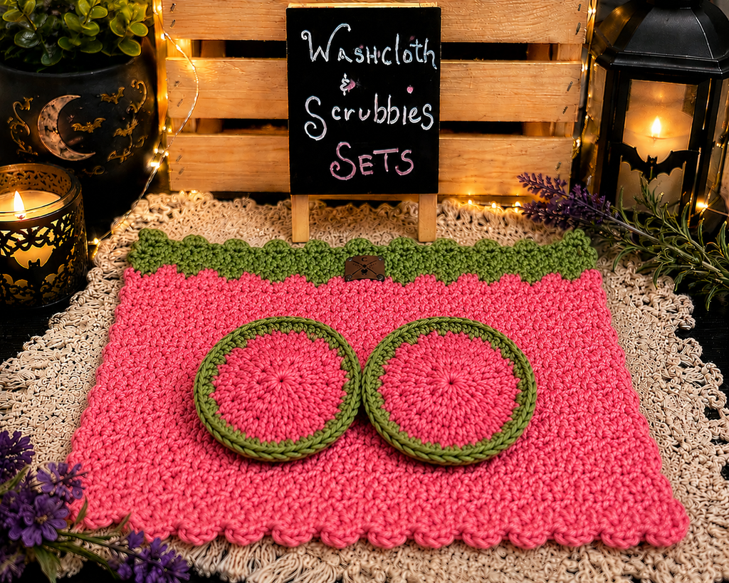 Handmade Washcloth and Scrubby Set