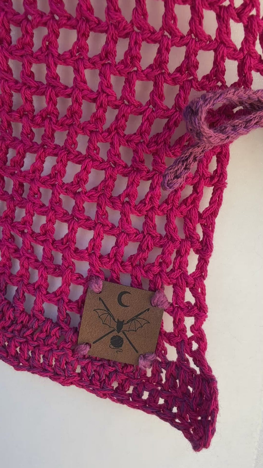 Crochet Mesh Top – Berry Eclipse | Hand Crocheted Side Tie Festival Cover Top