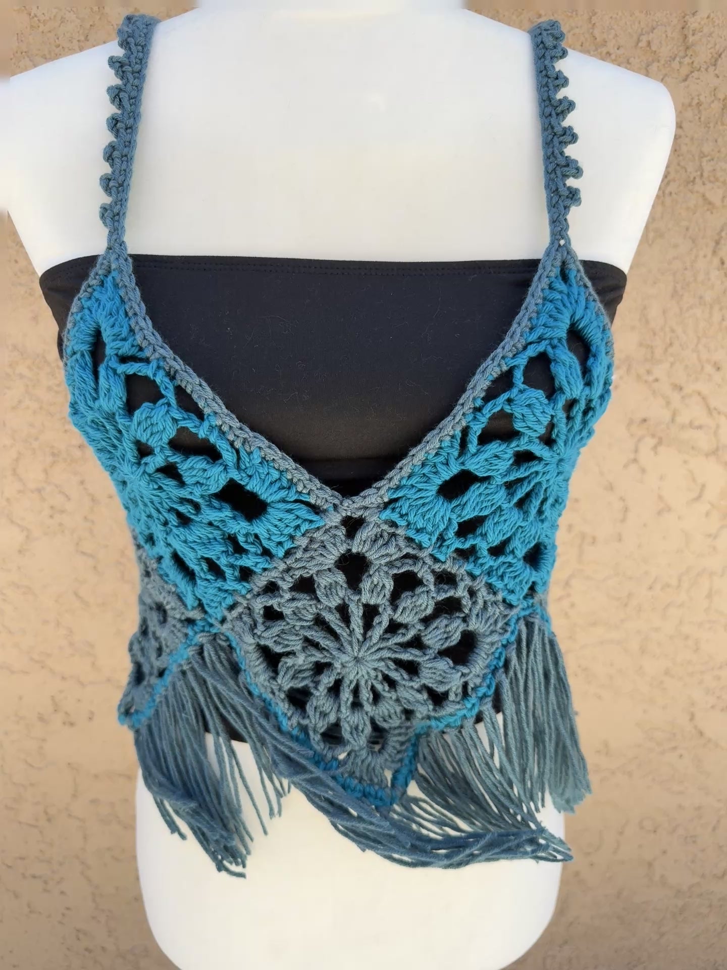 Crochet THE FRINGE BOHO Tank Top