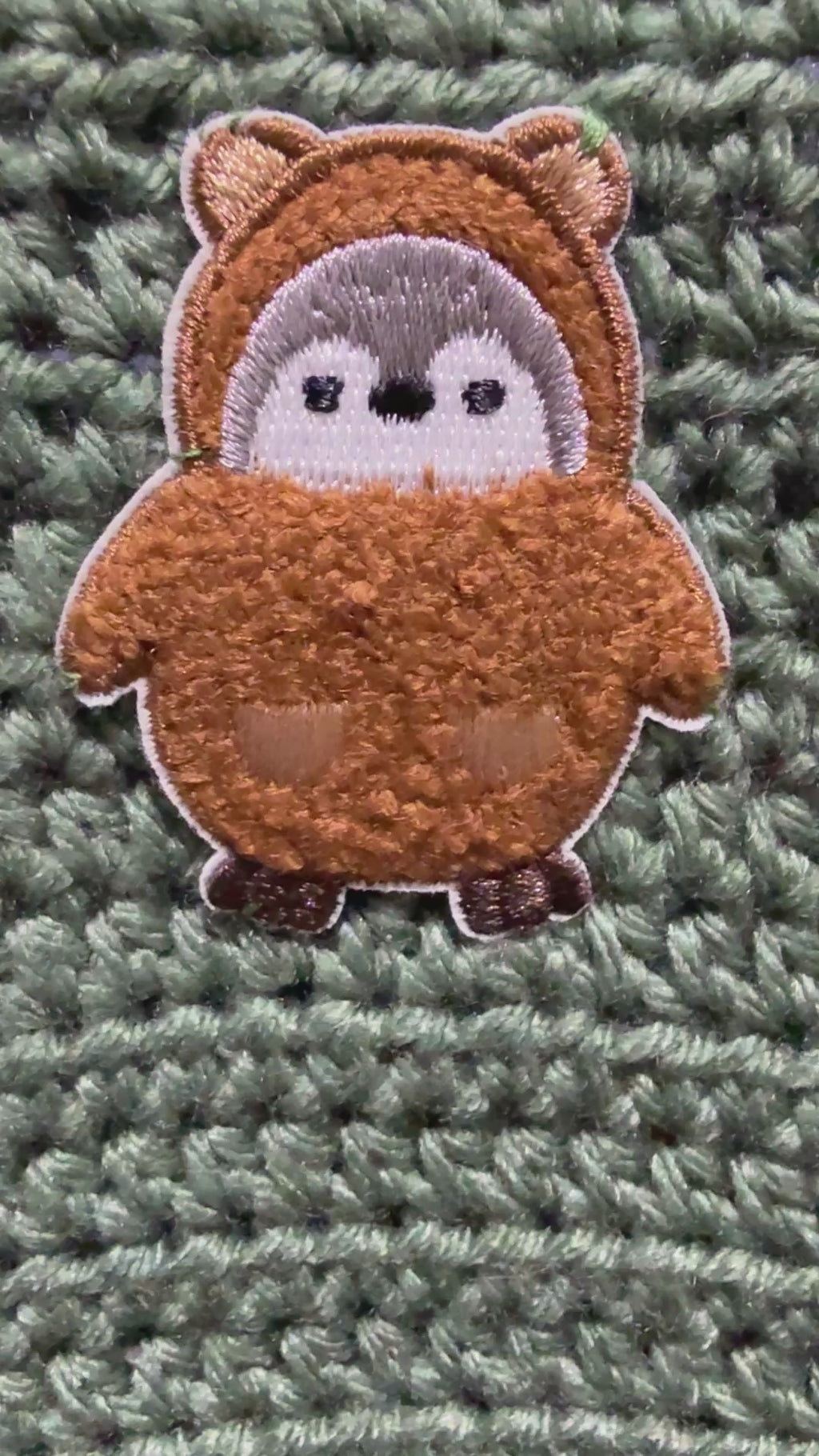 Little Forest Guardian Set – Baby Overalls & Bear Beanie (0–6 Months) | Handmade Crochet