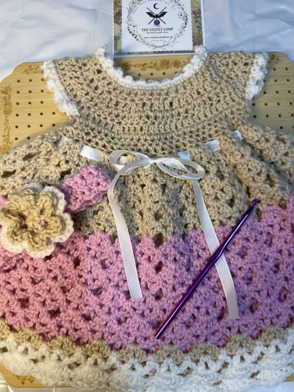 Neapolitan Ice Cream Baby Dress Set (0–6 Months)