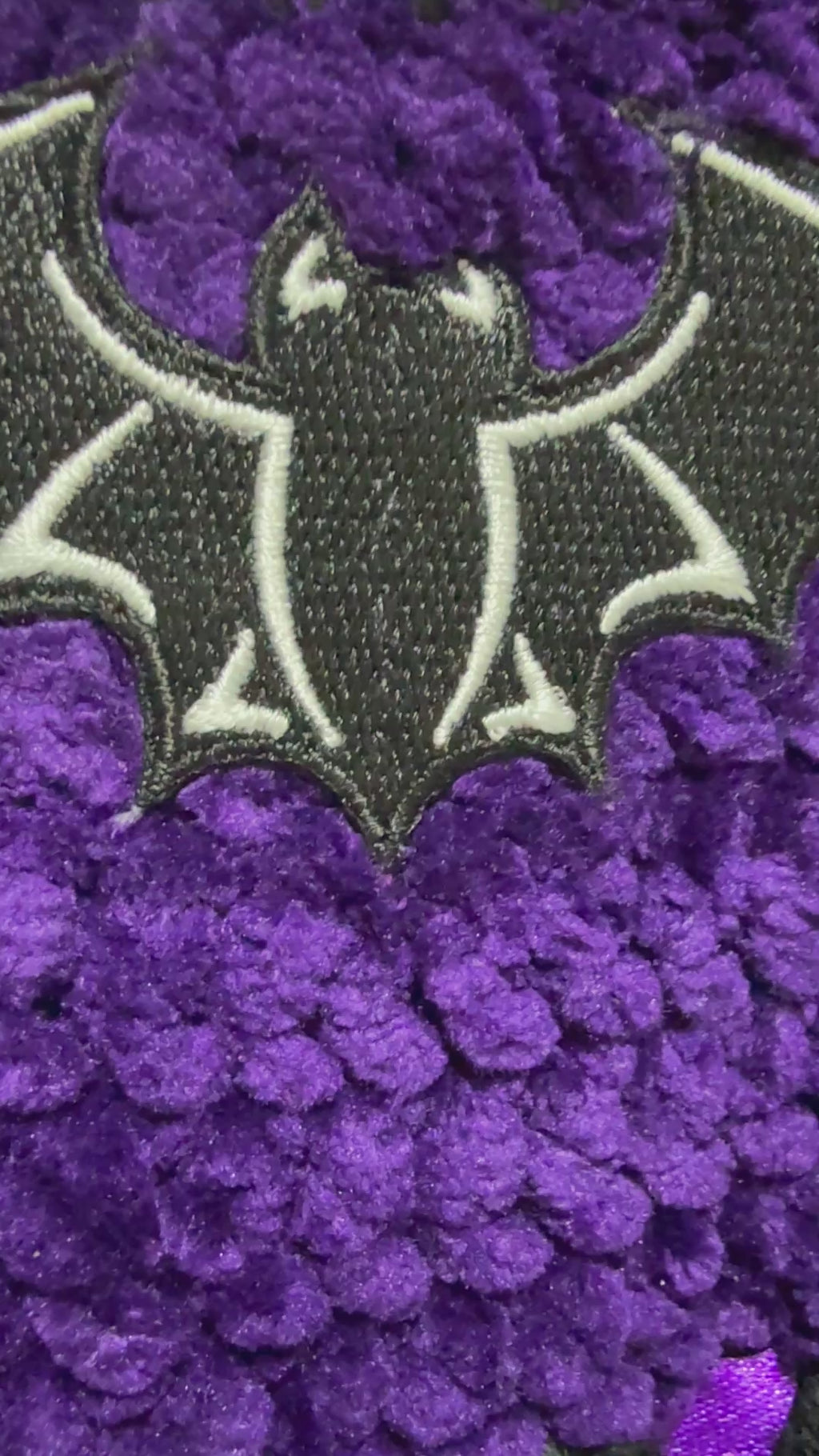 Velvet Nocturne Bat Dress Set – Gothic Baby Dress (3–9 Months) | Handmade Crochet Velvet with Bow Headband